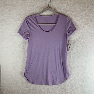 Cotton On T-Shirt Women's XS‎ Purple Stretch Scoop Short Sleeve Pullover 7701